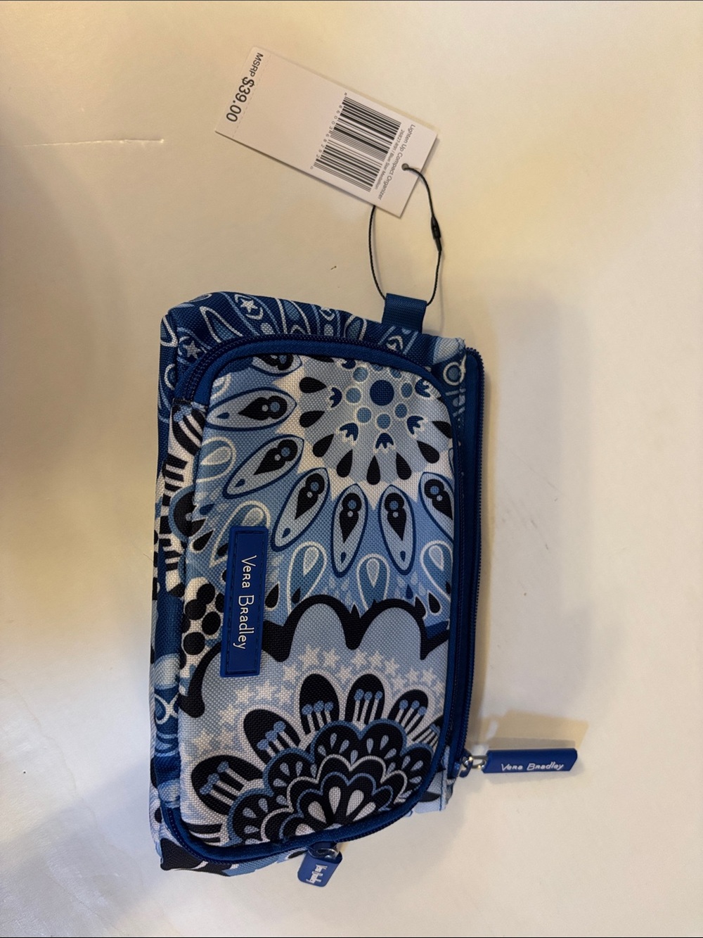Vera Bradley Lighten Up Compact Organizer Blue Star Medallion